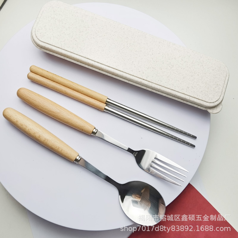 G 쇼트 박스 (중간 원형 스푼 + 포크 + 젓가락 + 상자)