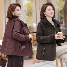 翻领棉服女短款时尚洋气轻薄棉衣2025年新款中年妈妈秋冬款外套女