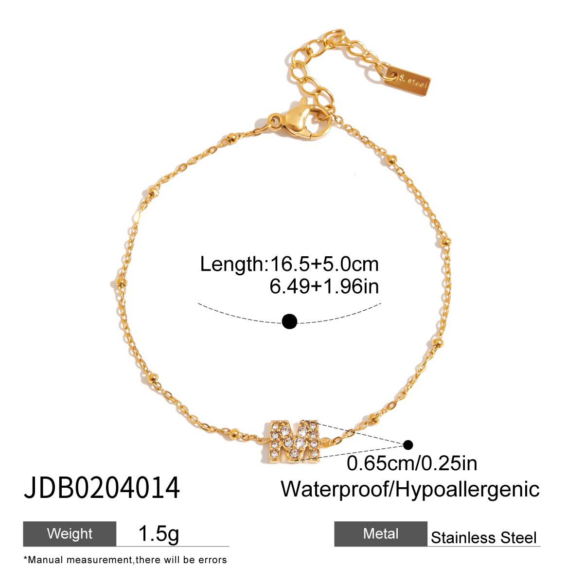 Jeding brazalete con hebilla de diamantes de imitación de acero inoxidable europeo y americano, joyería ligera de lujo de alta gama, joyería de acero de titanio para mujer que no se desvanece, transfronteriza image 12