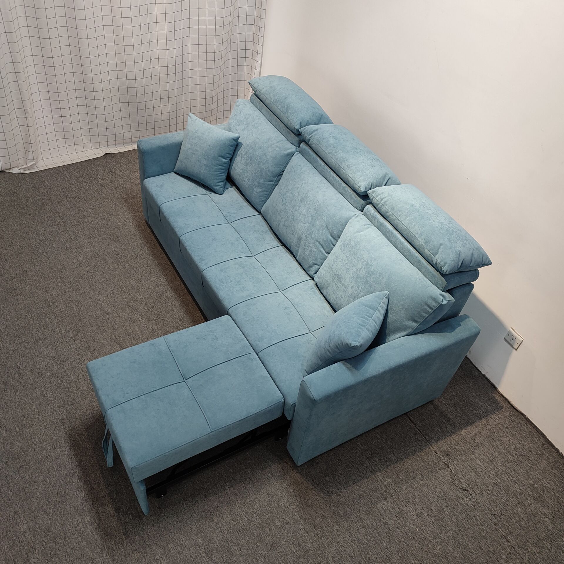 Sofá multifuncional de casa pequeña sala de estar apartamento sin lavado tecnología sofá cama de terciopelo moderno simple peinado de aire