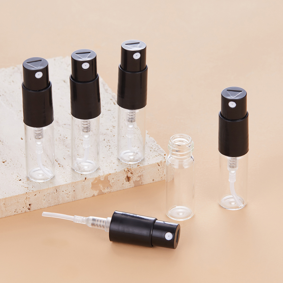 2ml2.5ml5ml玻璃小样香水瓶塑料11牙螺口喷头香水空瓶分装喷雾瓶