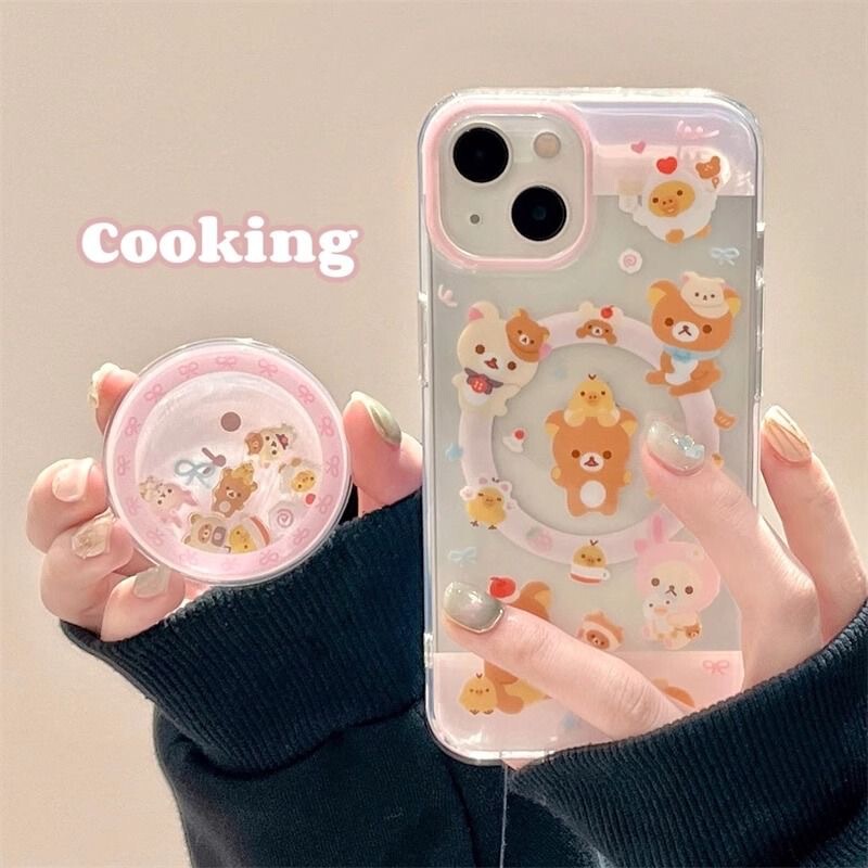 Cartoon Shake Bear with Magnetic Suction for Apple 16promax Mobile Phone Case iphone15/14 Soft 12/11 Cartoon Shake Bear with Magnetic Suction for Apple 16promax Mobile Phone Case iphone15/14 Soft 12/11