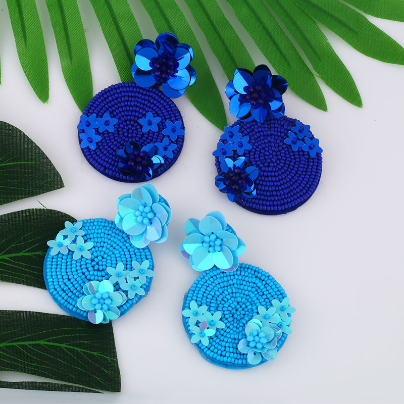 Fashion Flower Rice Bead Earrings display picture 7