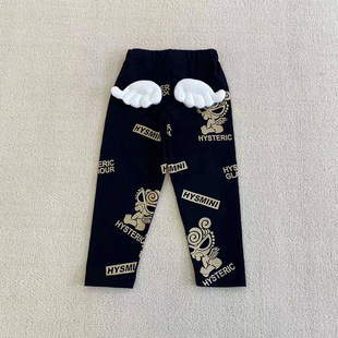 Styling 2025 New Summer Style, New Summer Products for Small and Medium-Sized Children, Angel Style Elastic Cycling Pants