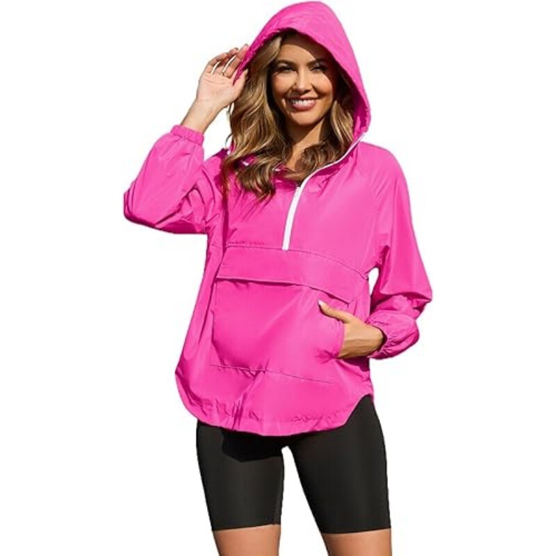 Cross-Border Hot-Selling Amazon Foreign Trade European and American Style Raincoat Waterproof Lightweight Hooded Jacket Windbreaker Jacket