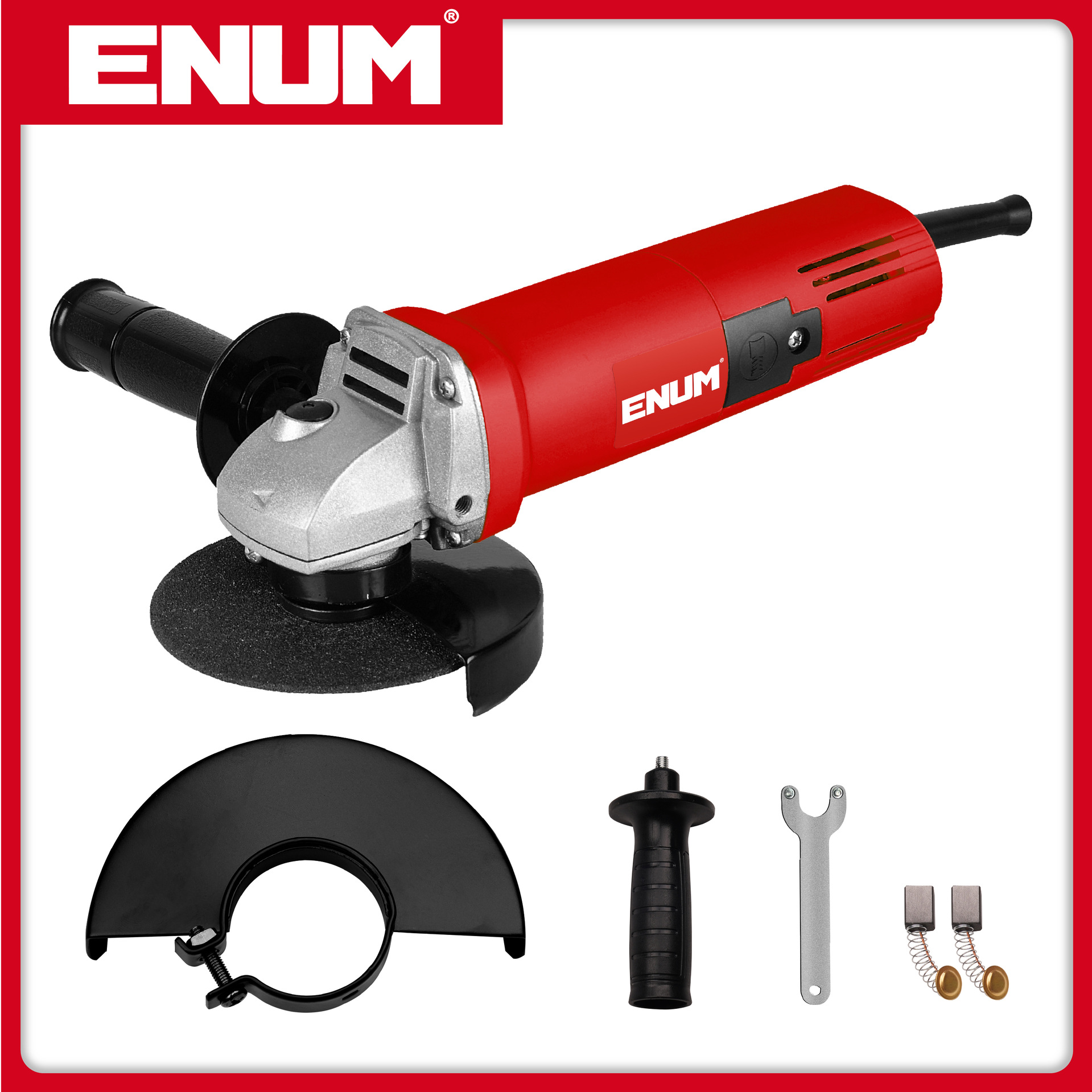 亿能电动工具 短柄 4013 红色电动角磨机