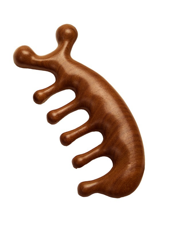 頭部マッサージ櫛頭皮経絡櫛大五歯金糸檀木治療五爪経舒筋顔マッサージ器