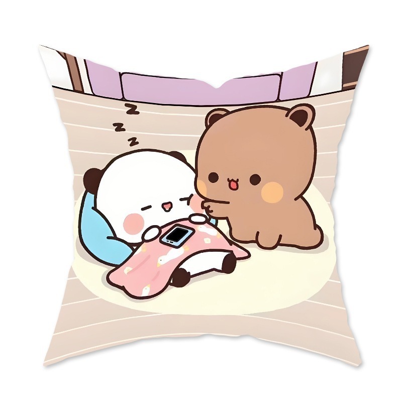 かわいい漫画抱き枕飾りソファリビングルームクッション寝室アニメ柄抱き枕腰枕カバー|undefined