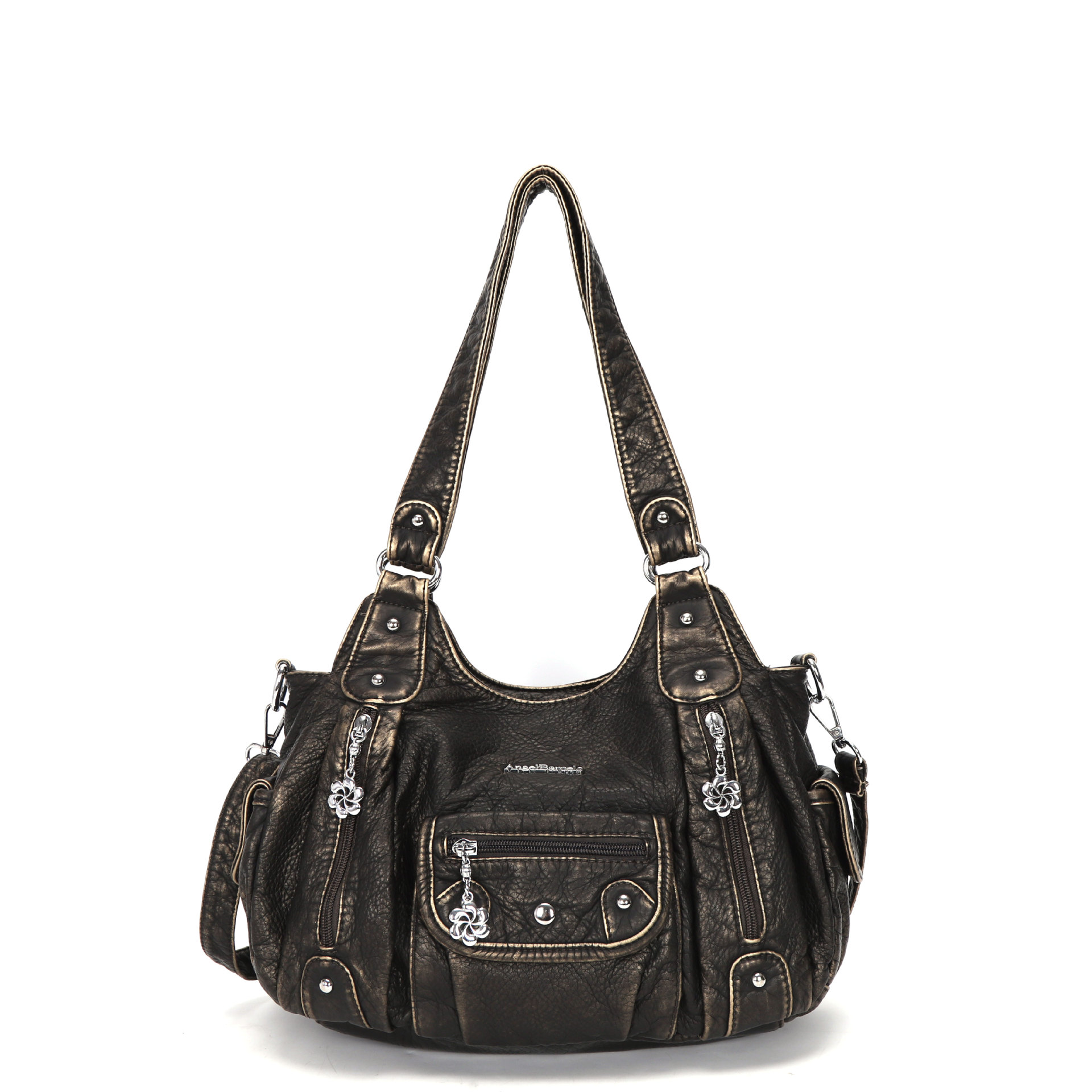 Amazon nuevo multi-funcional bolso de las mujeres multi-color tie-dyed pu casual hombro bolsa de mensajero al por mayor