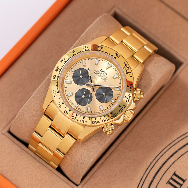 Authentic Daytona Men's Famous High-End Fully Automatic Mechanical Watch Fashion Business Luxury Luminous Waterproof Gold Watch