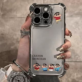 呆萌小新适用于苹果17PRO手机壳iPhone16PRO可爱15软壳14趣味13/X