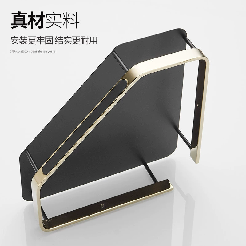 Bathroom Black Golden Triangle Board Blossom Blue bathroom corner frame wall -mounted shower shower shower gel storage rack