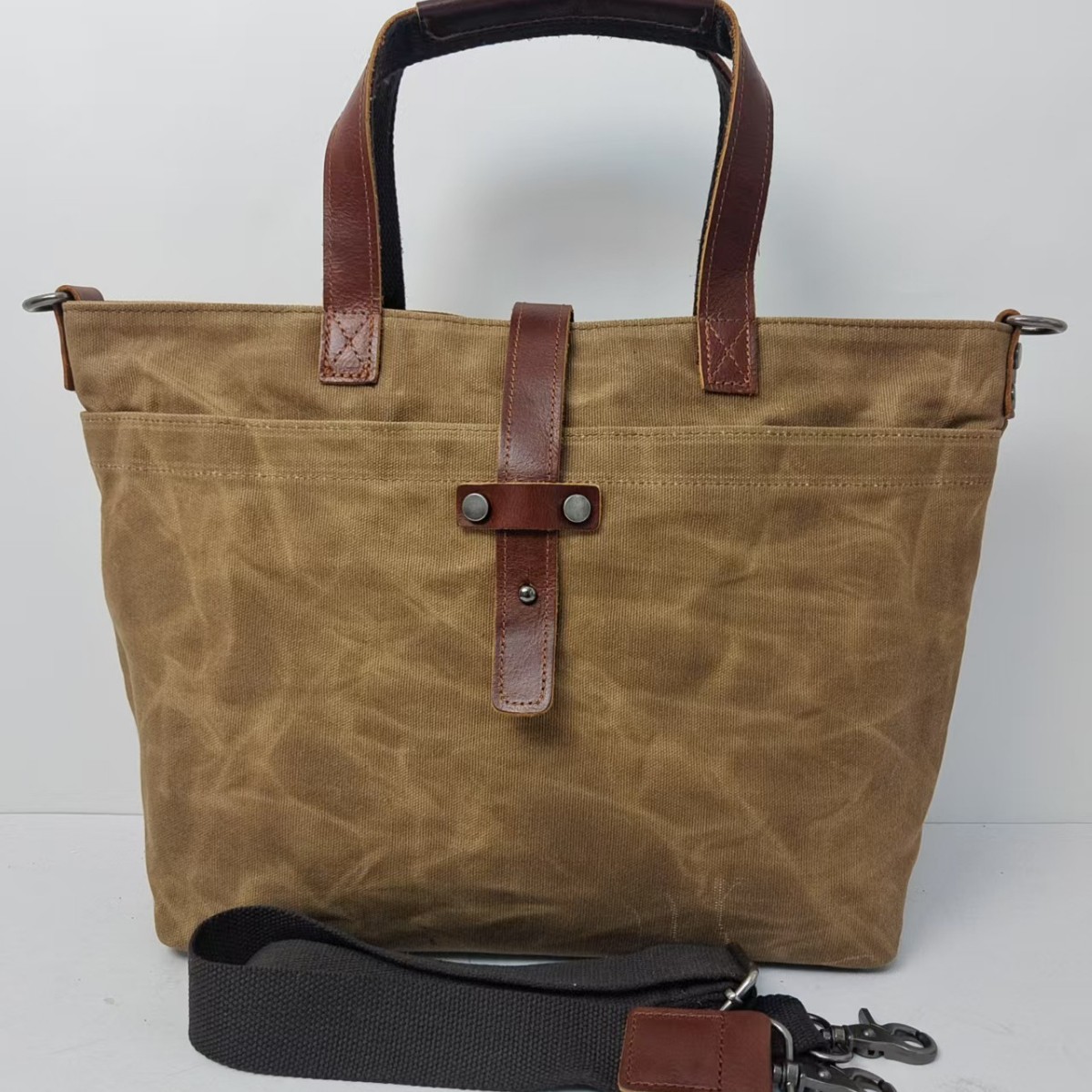 Bolsa de lienzo de cera coreana para hombres y mujeres bolso de mano simple bolso de hombro horizontal plegable bolso de mano retrógrado