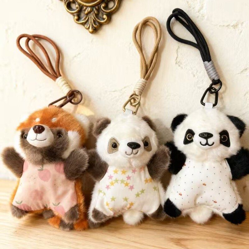 Cute and Fragrant Beanbag Panda Plush Toy, Soft and Adorable Palm-Sized Panda Doll, Children's Comfort Doll Pendant