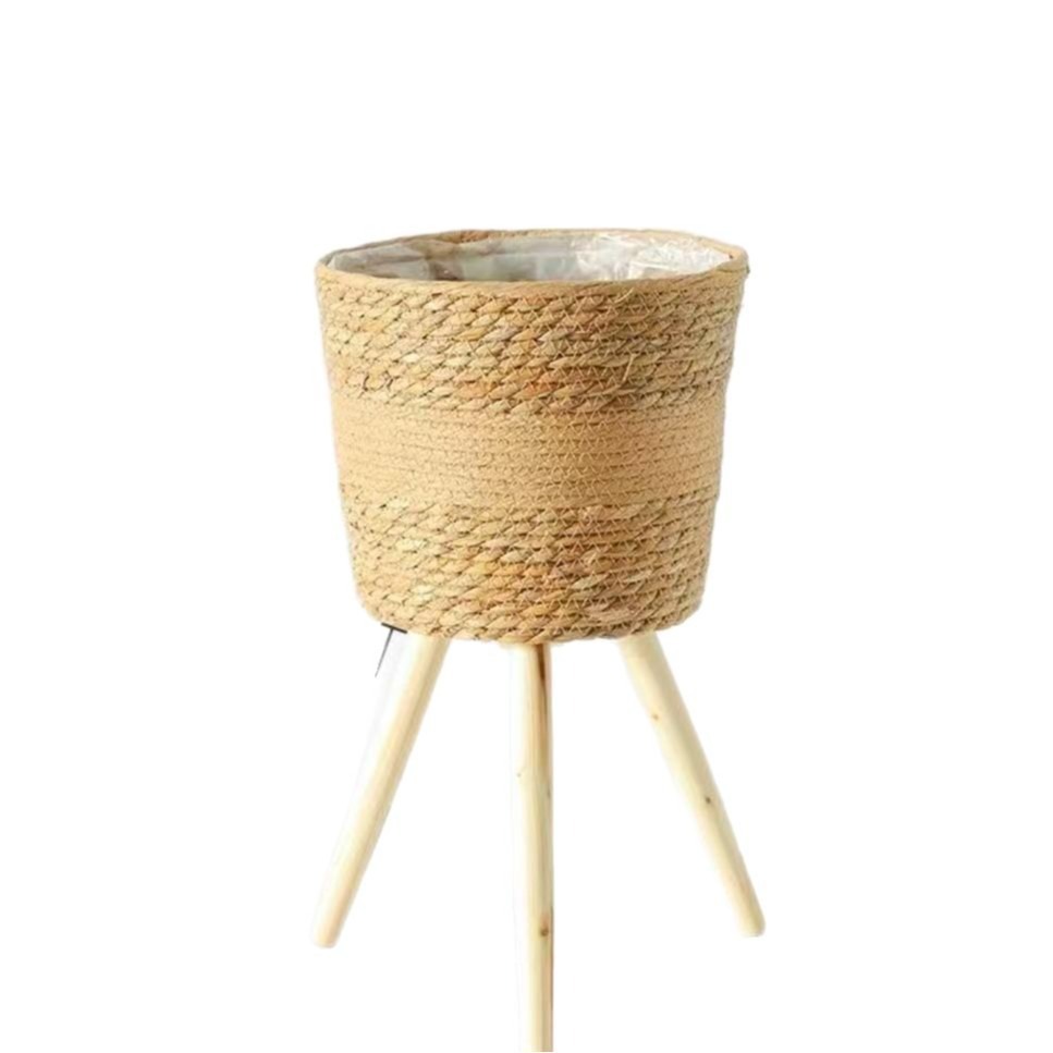 Soporte de flores nórdico, sala de estar, canasta de flores, maceta, estante de flores de piso, decoración de balcón del hogar interior, canasta de flores de la sala de estar de eneldo verde