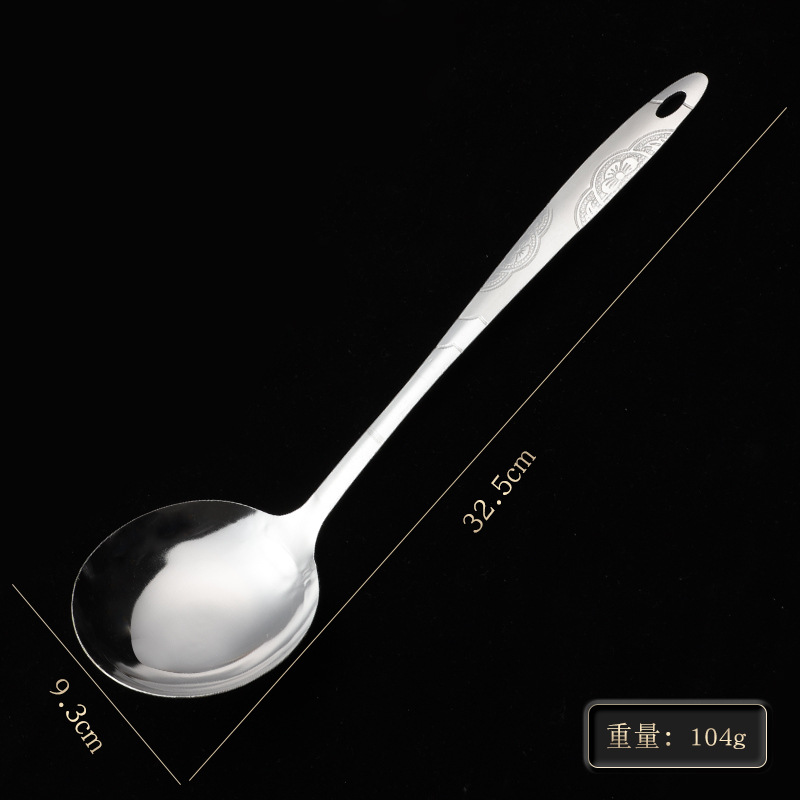 Set de utensilios de cocina de acero inoxidable para exportación - Incluye espátulas, cucharones, colador y tenedor - Para cocina doméstica y profesional