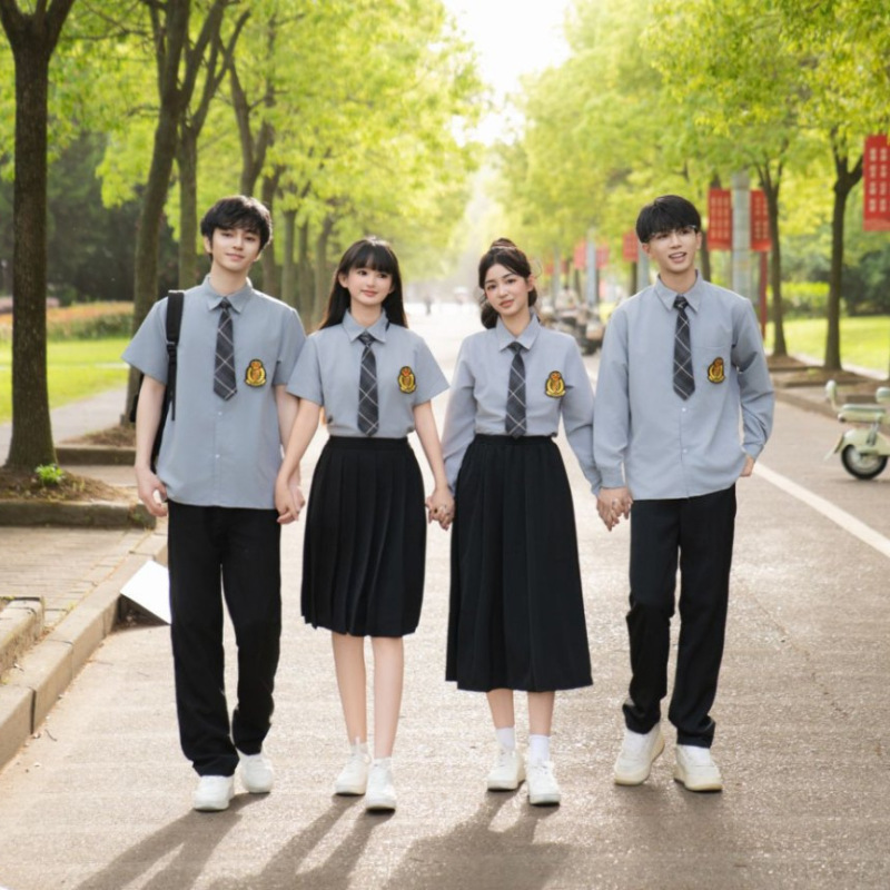 班服诗歌朗诵合唱团演出服装学院风初中生演讲高中生毕业校服套装|undefined