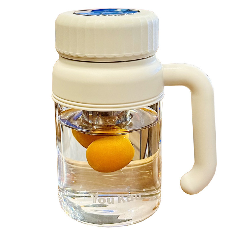 高ホウ素シリコンのグラスは取っ手のお茶を持って分離してお茶のコップを入れます。|undefined
