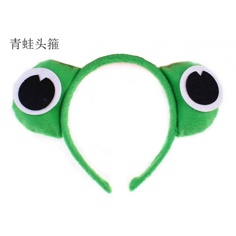 1 6 1 espectáculo de dibujos animados animales cabeza de peluche tocado cabello gato vaca tigre oveja orejas de conejo