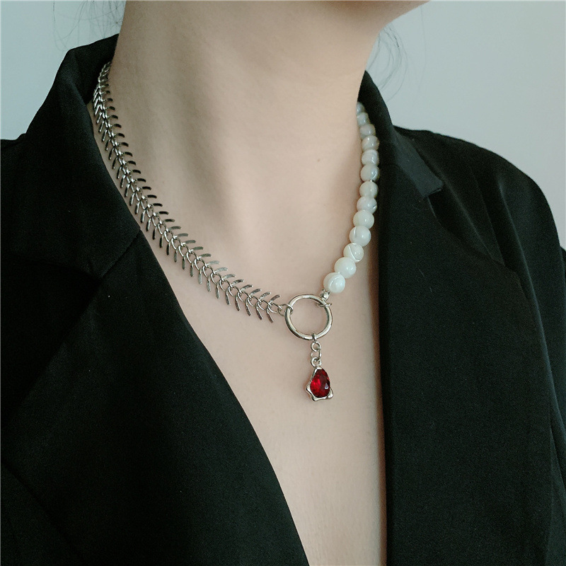 Fashion Tassel Gemstone Necklace Wholesale display picture 7