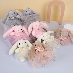 Fuzzy Plush Toy Keychain Bag Hook Alloy Cute Cartoon Rabbit Figure Ornament