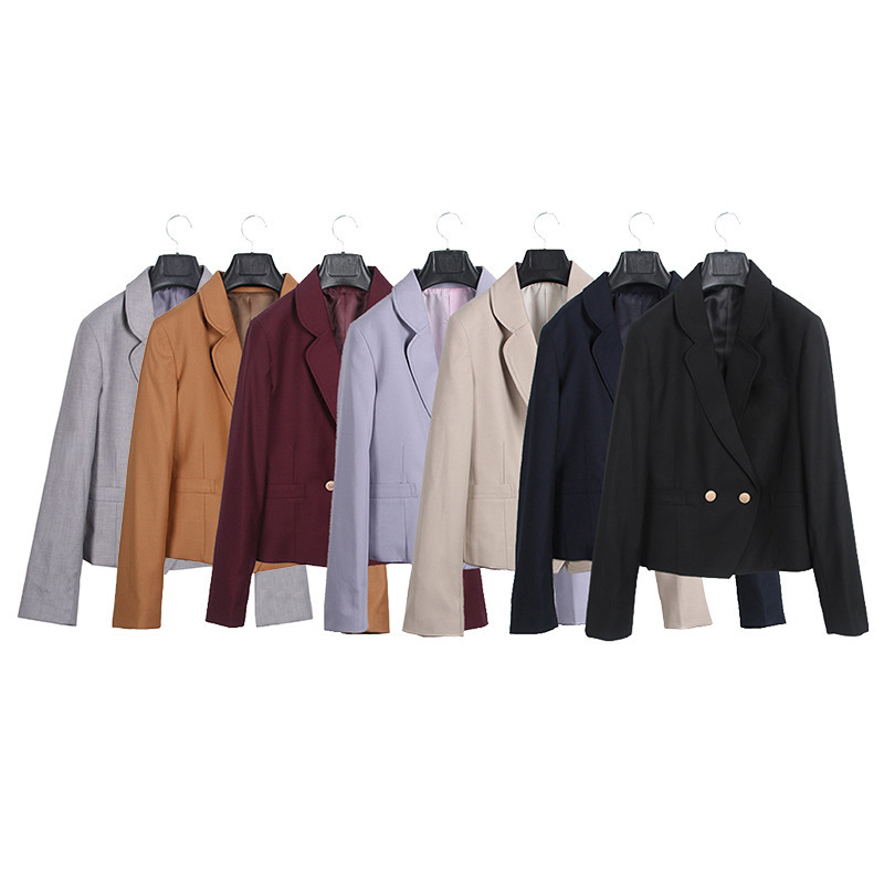 JK Uniform Coat Suit Women's Black Early Autumn Short Women's Suit Student Top Design Sense