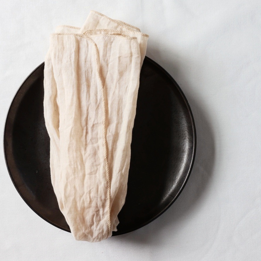 Servilletas transfronterizas, crepé, hilo de Bali, mantel de poliéster, restaurante occidental, hotel de bodas, decoración de telas, fábrica de telas de boca arrugadas