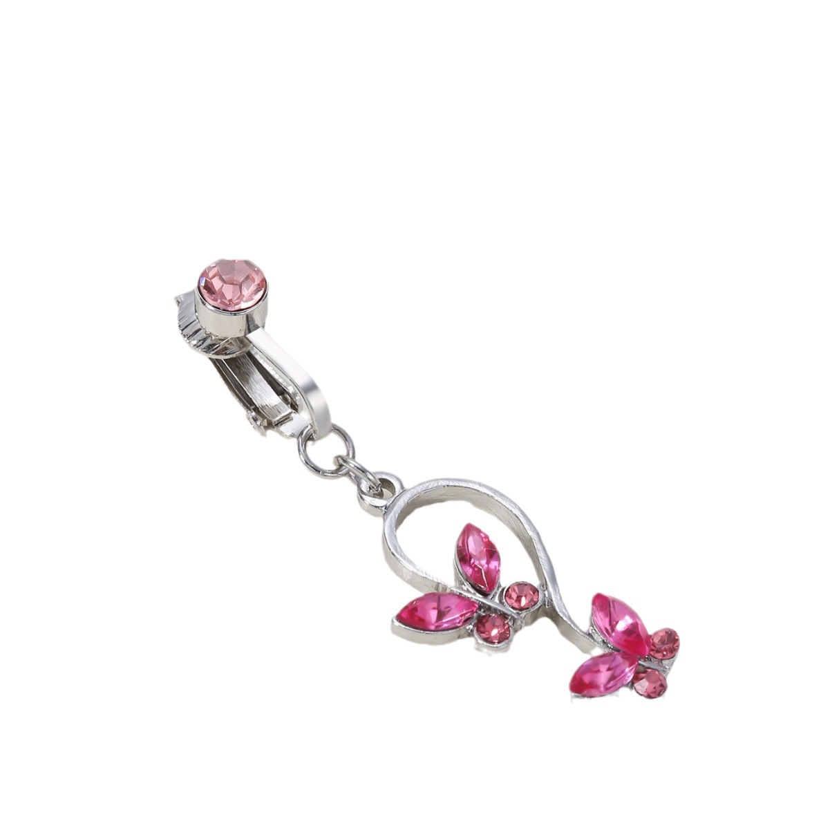 Ear cuff farfalla ametista senza piercing gioielli alla moda_voghion.com