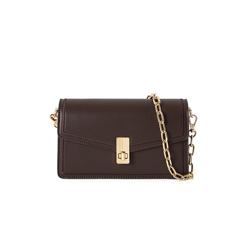 Fashion Versatile Commuter Small Square Bag Luxury Genuine Leather Women's Handbag Crossbody Bag Shoulder Phone Bag - Thumbnail 8