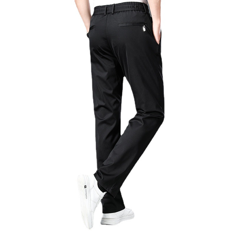 Pantalones de papá de verano Pantalones delgados para hombres de mediana edad y ancianos Pantalones de chándal elásticos para hombres Pantalones para hombres Pantalones casuales para hombres de verano