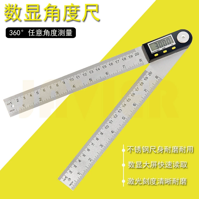 JAVIER электронный цифровой дисплей угловая линейка транспортир деревообрабатывающая линейка из Нержавеющей Стали Угловой измерительный прибор Многофункциональный 360 градусов