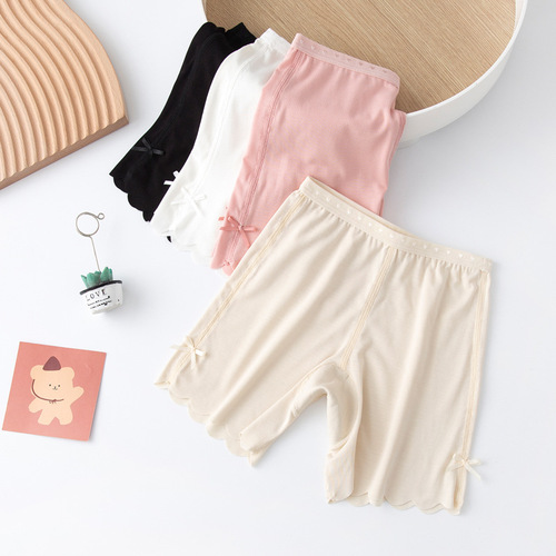 Children's inner safety pants, bow children's pants, modal three-quarter pants for girls, children's leggings, girls' shorts