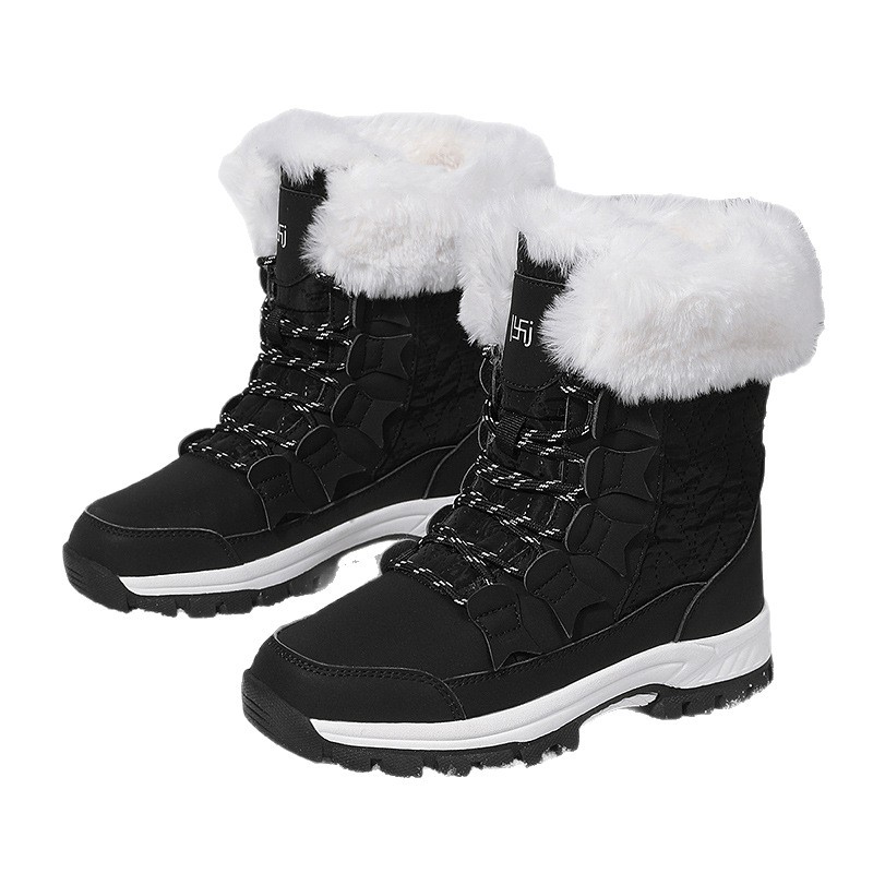 Botas de Nieve Altas para Mujer, Cuero Sintético, Térmico, para Ocio image 6