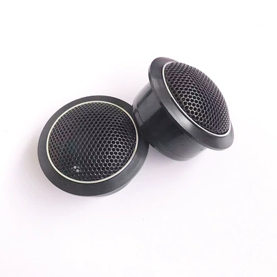 Car Tweeter Grille Audio Car horn/tweeter - silver-edge-metal-black-mesh