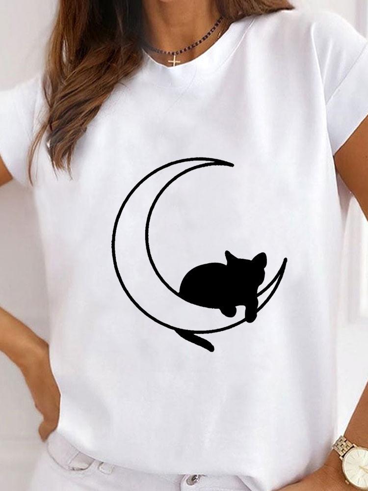 Women'S Gender Printing Design Fashion Style Wholesale Women'S Fashion Printing Short Sleeve Printing T-Shirts