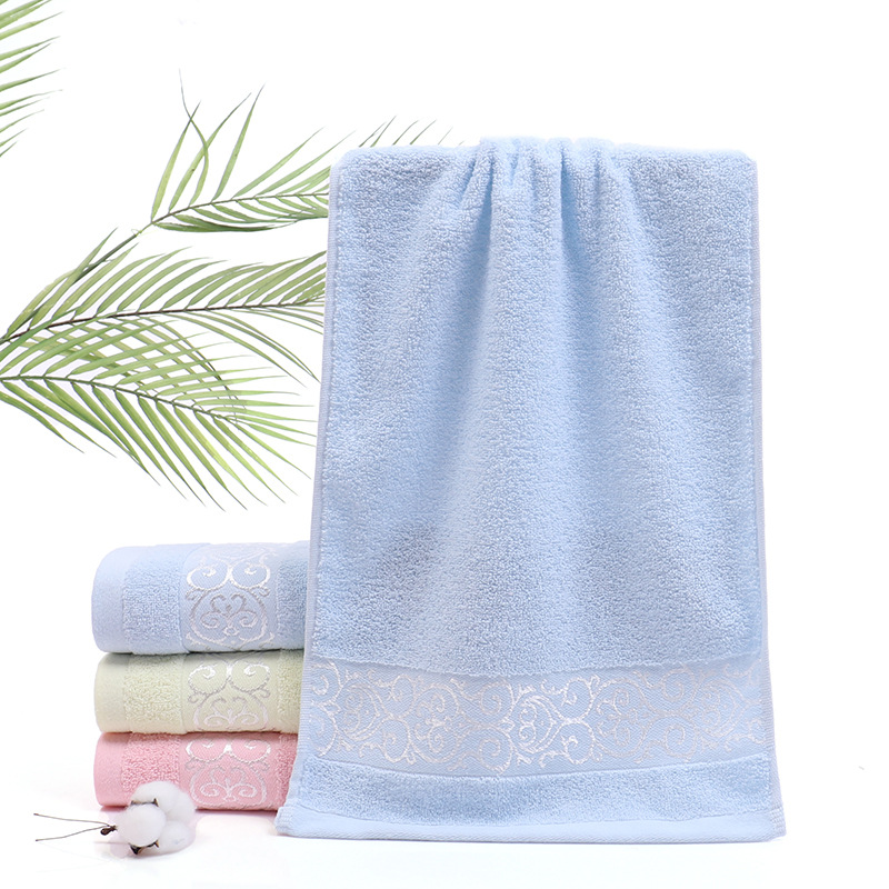 Serviettes en coton en gros pour le visage, absorbantes, à usage quotidien, cadeaux promotionnels, logo brodé, usage domestique, pur coton._voghion.com