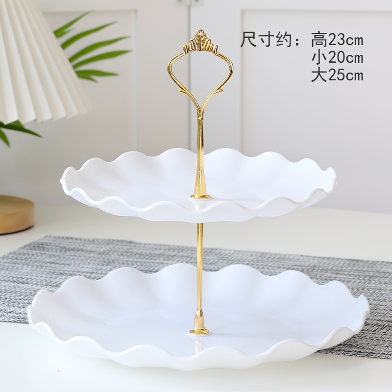 Decoración de postres de cumpleaños estante de exhibición de boda europea estante de frutas estante de pastel de plástico bandeja de bocadillos