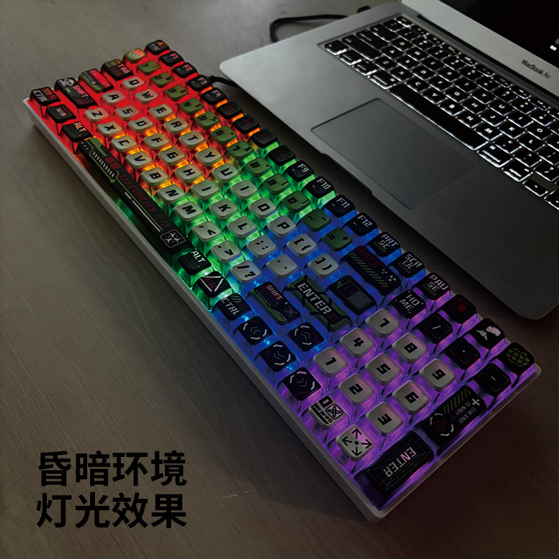 跨境热卖末日横空键帽单模十字轴小键盘热插拔电竞游戏 机械键盘|undefined