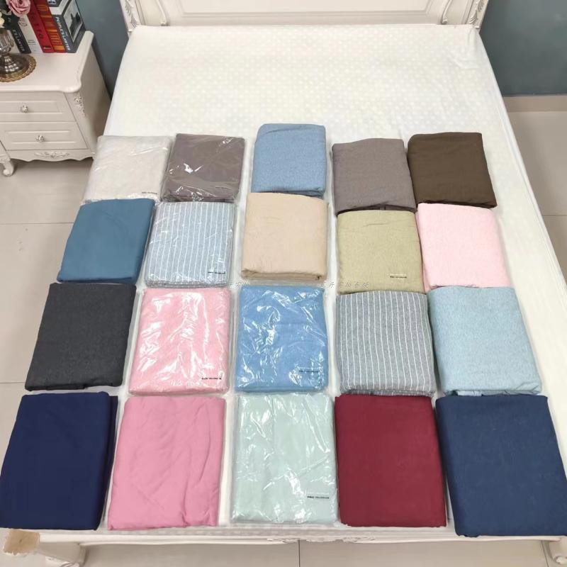 Defective Special Price A-Grade Jersey Cotton Bed Sheetss and Fitted Bed Sheetss, Cotton Student Single and Double Beds, Color-Spun Infants and Young Children Sleeping Naked