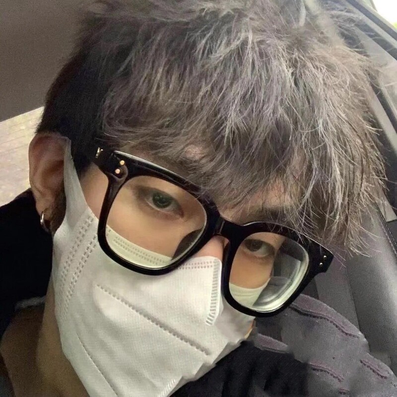 Black-rimmed glasses men's large thick-rimmed Korean-style trendy adjustable degree myopia anti-blue light eye frame flat glasses for women Black-rimmed glasses men's large thick-rimmed Korean-style trendy adjustable degree myopia anti-blue light eye frame flat glasses for women