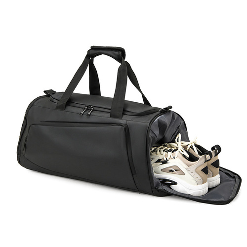 Men's Fitness Bag with Wet and Dry Separation, Independent Shoe Compartment, Portable Exercise Training Bag, Waterproof Multifunctional Dual-Shoulder Travel Bag