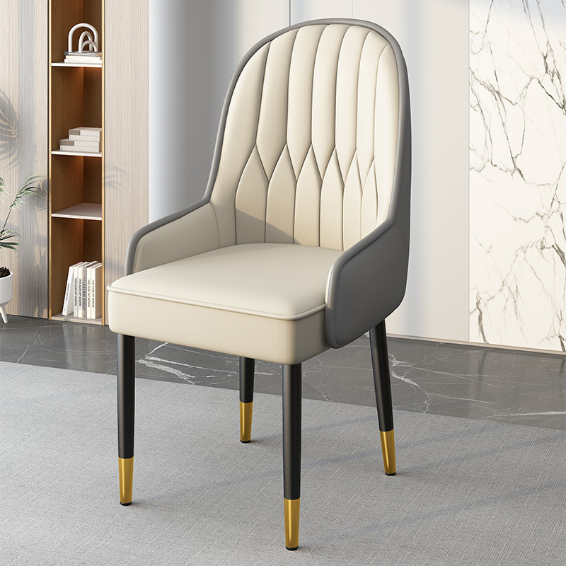 Silla de comedor ligera silla de respaldo de lujo silla de balcón casual simple silla de manicuría de alta calidad silla de alquiler taburete grueso