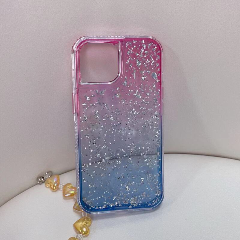 Cross-Border Supply Suitable for Vivo V50 Lite Simple Two-Color Gradient Glue Glitter Y19S Anti-Fall Mobile Phone Case