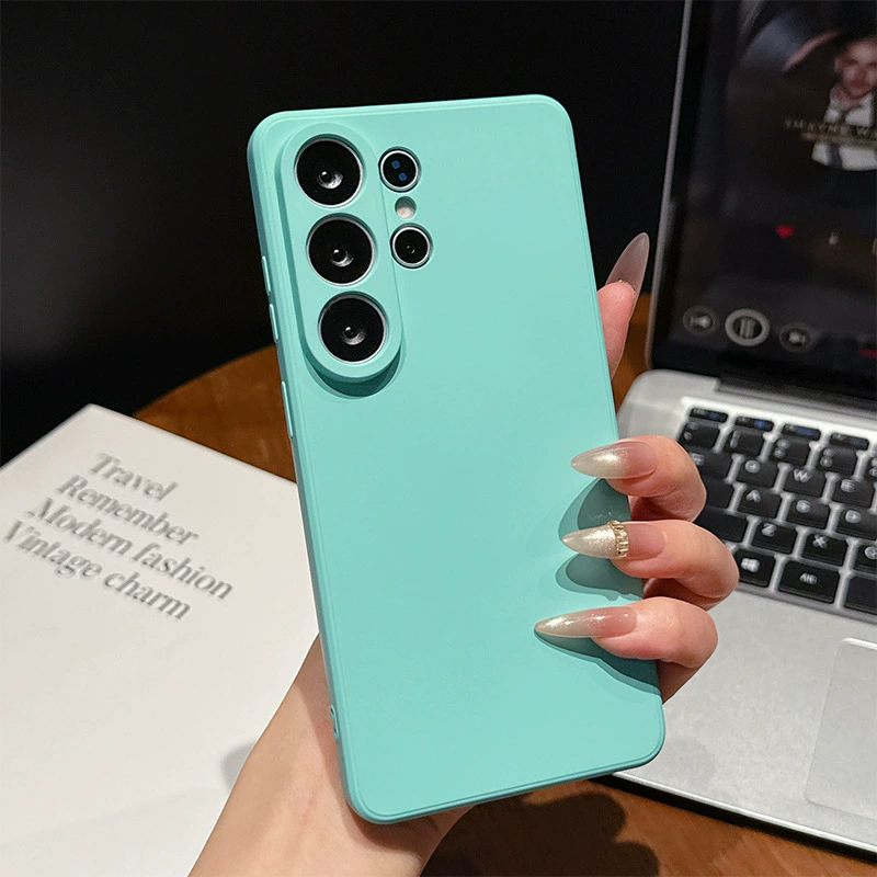Силиконовый чехол для телефона (совместим с Samsung S25/S24) — жидкий узор Кубика Рубика, тонкий софт силикон
