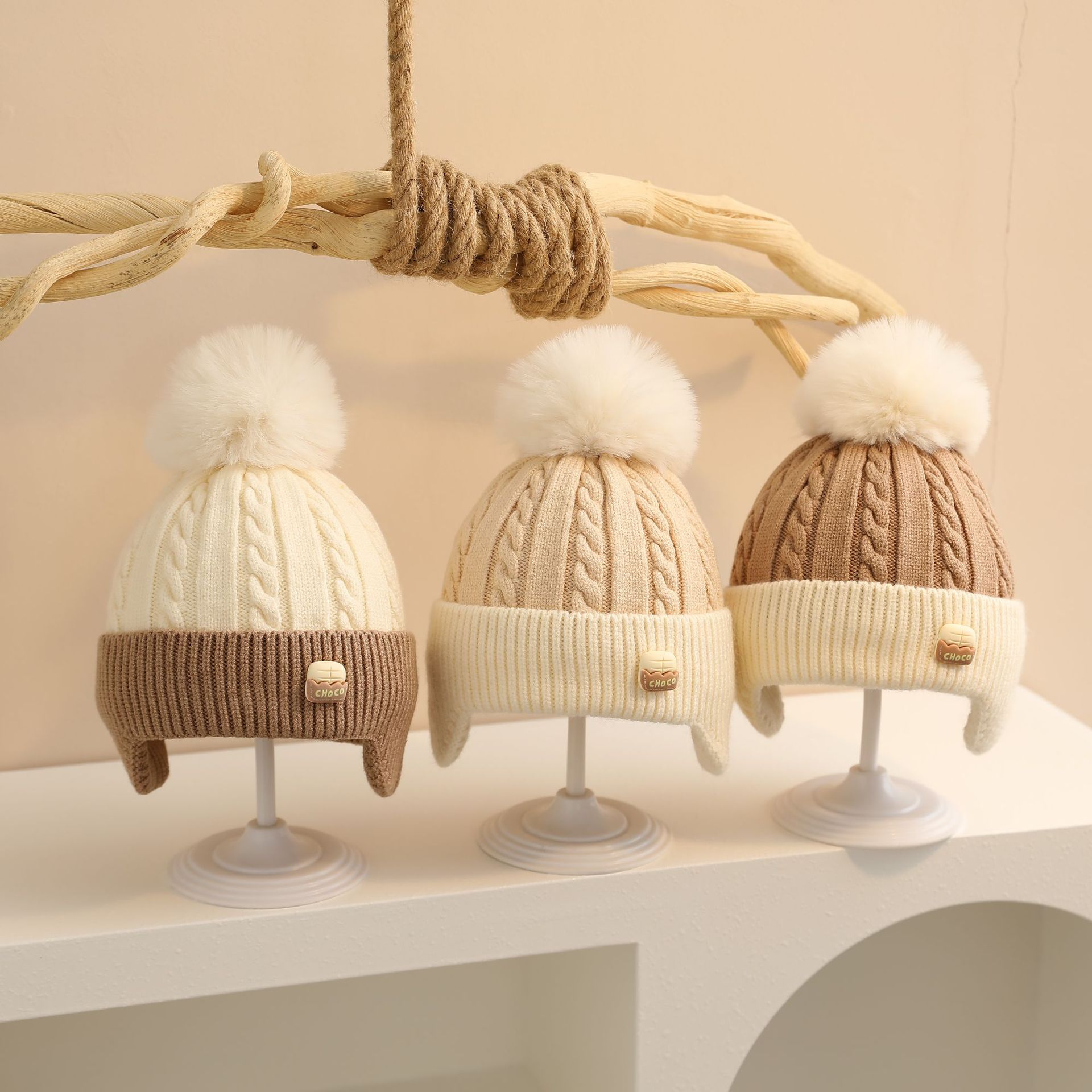 Sombreros para bebés otoño y invierno para niños pequeños niñas invierno abrigo gorras para niños niñas lindas gorras protectoras de orejas
