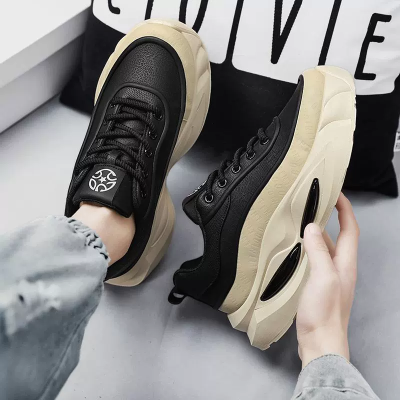 Весенние новые мужские молодежные мужские мужские толстые подошвы корейские туфли для увеличения обуви кроссовки трендовые повседневные туфли