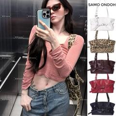 韓国ニッチブランド SAMO ONDOH バッグ レトロ ショルダーバッグ 通勤 通学 バイク 大容量 トートバッグ