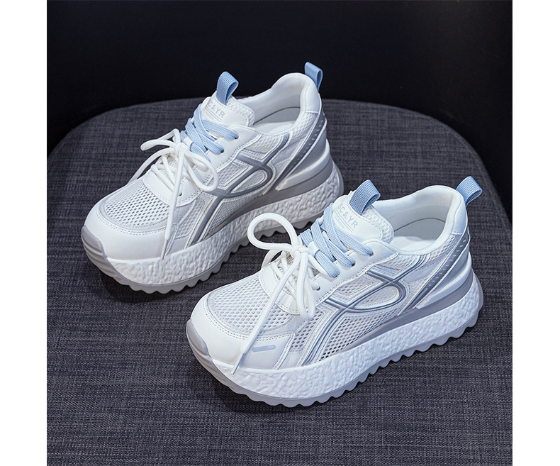 Giày sneaker nữ đế dày lưới thoáng khí phong cách thể thao — Xanh dương 5059, Tím 5059, Vàng 5059 chi tiết 14