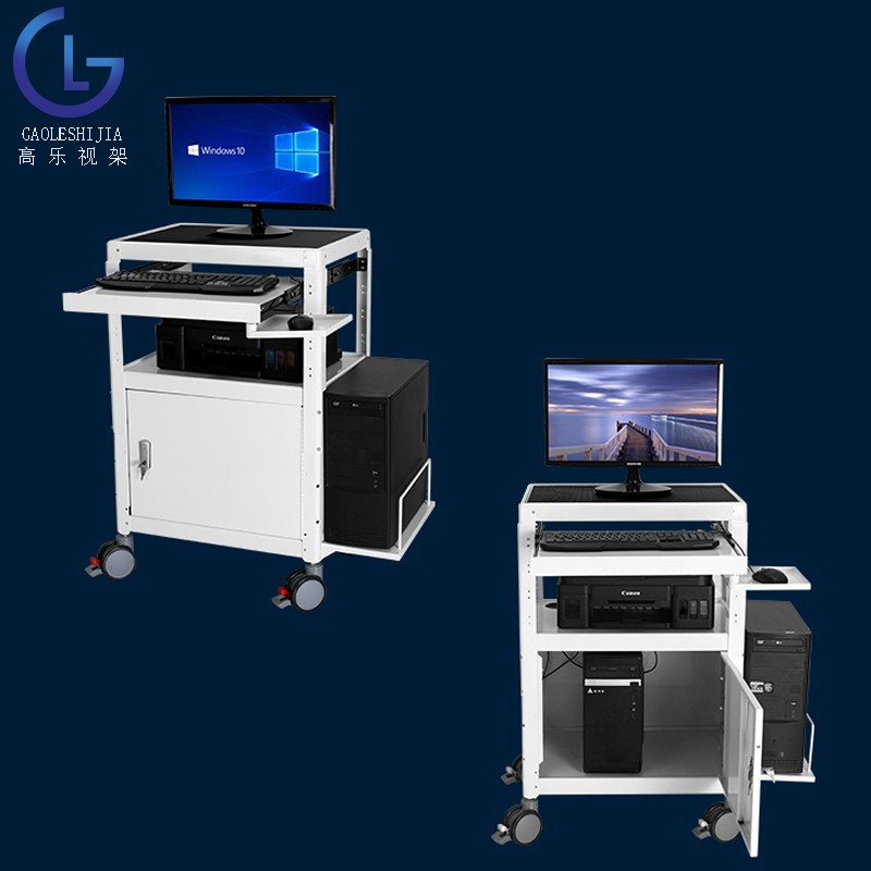 诊断电脑推车打印机移动工作台仪器车医用一体机推车显示器KVM车