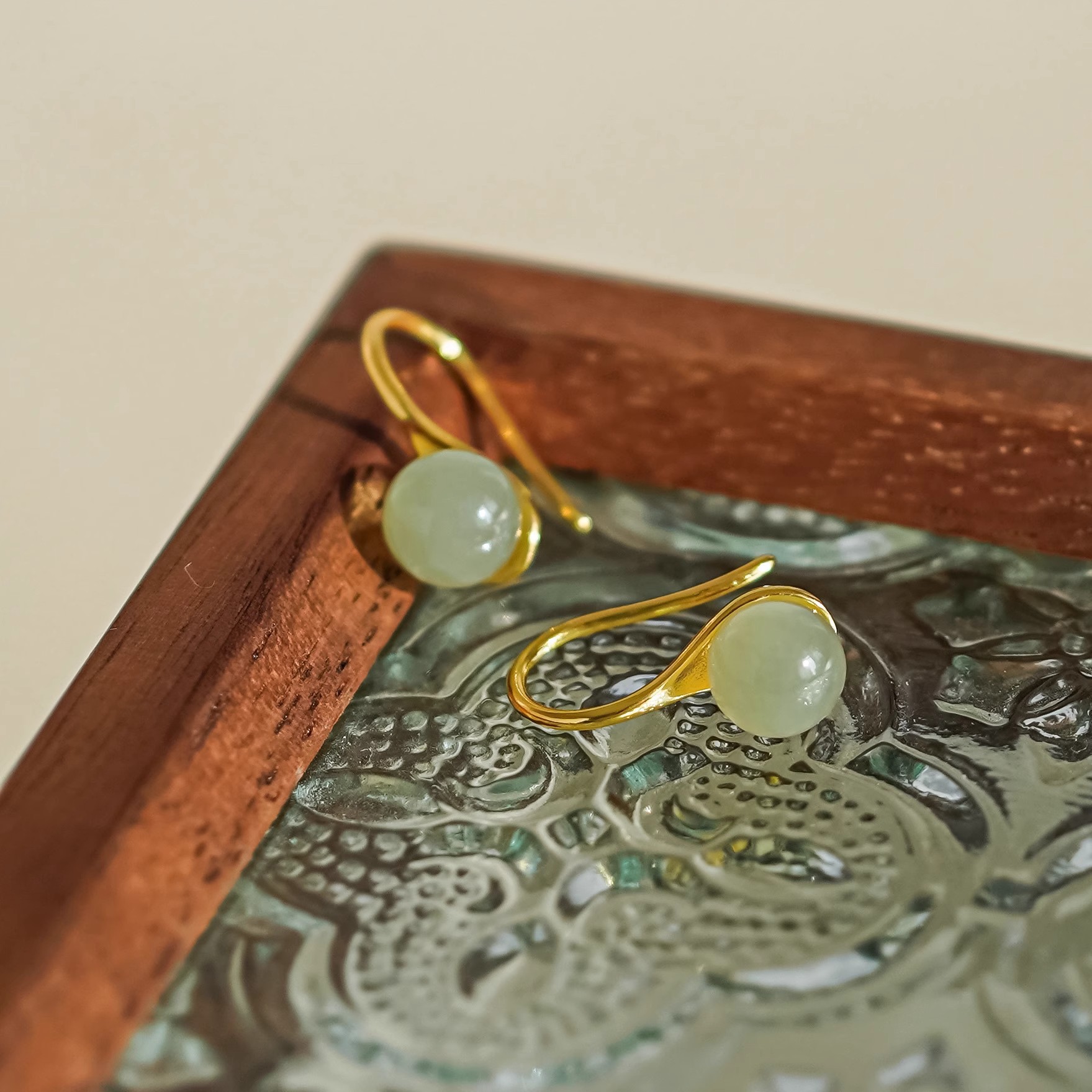 Hetian Jade Earrings New Chinese Style Niche High End Ear Studs_voghion.com